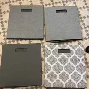 Grey storage cubes